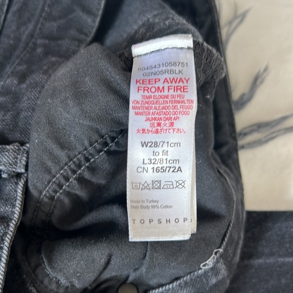 TOPSHOP BLACK CROPPED JEANS - Picture 5 of 5